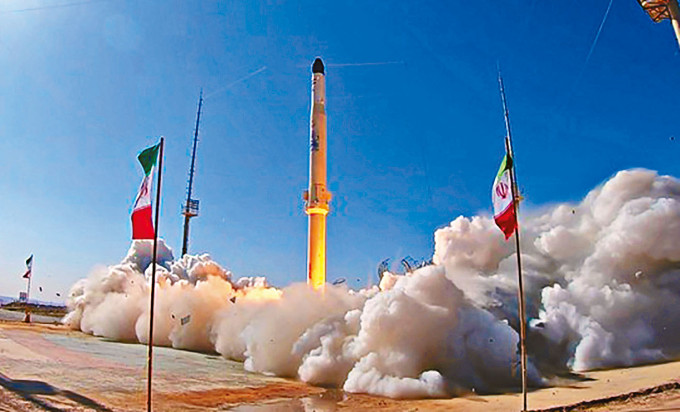 ■伊朗二月發射最新研發、搭載衞星的Zuljanah火箭。