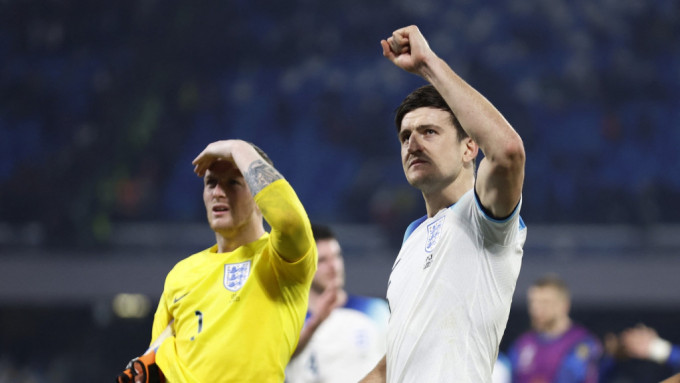 哈利马古尼（右）在英格兰国家队的表现，远比在曼联时好得多。Reuters