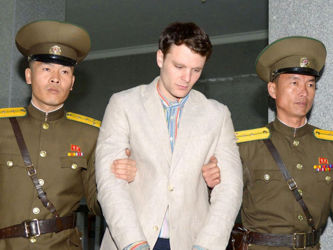 去年获北韩释放、回国后数天便死去的美国青年瓦姆比尔。