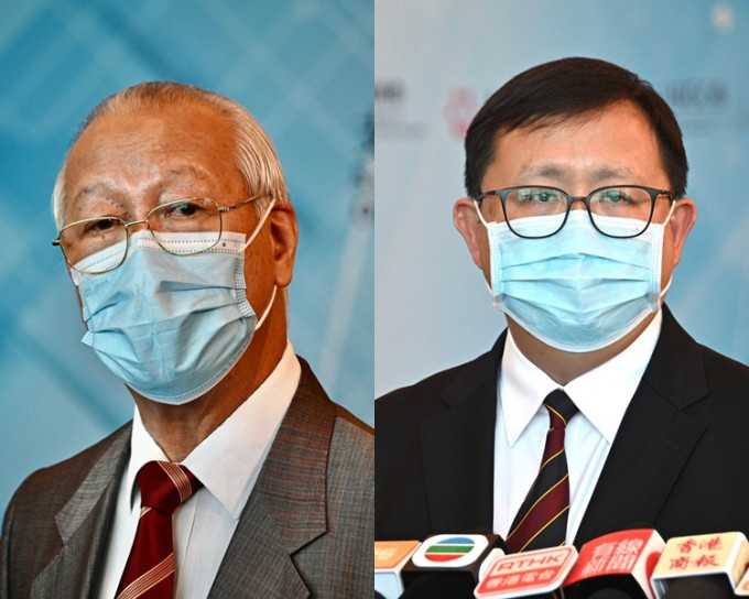 香港中華總商會會長袁武(左)及香港中華總商會常務會董黃英豪(右)。