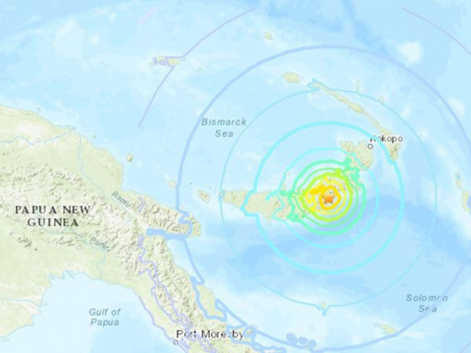 巴布亚新几内亚发生7级地震。(网图)