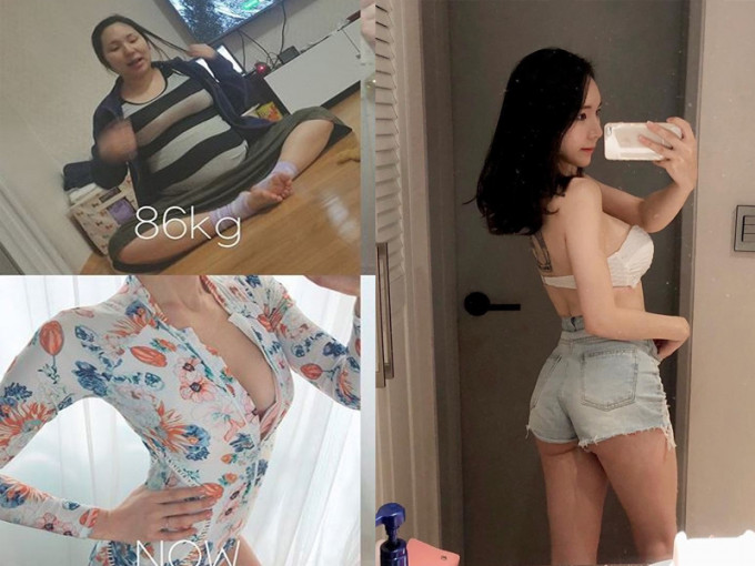 韩国妈妈Jiwon产后体重飙升至85公斤，甚至还被老公嫌弃，最后成功减去40公斤。(网图)