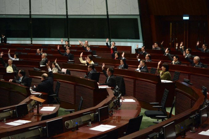 立法会仍在逐一表决修订《议事规则》的拟议决议案。