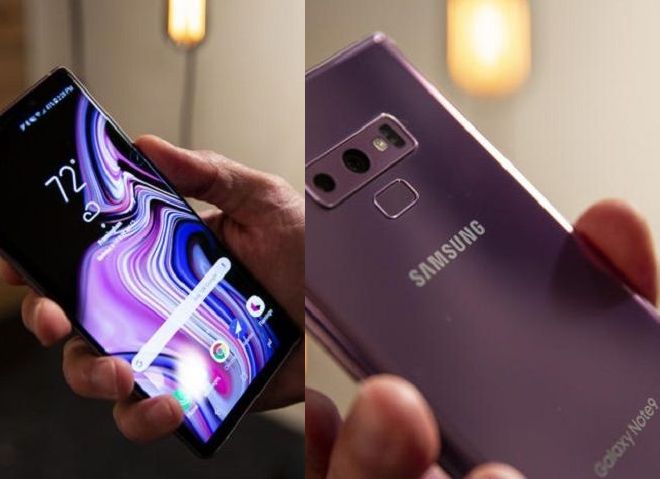 南韩三星集团最新出产的智能手机「Galaxy Note 9」。网图