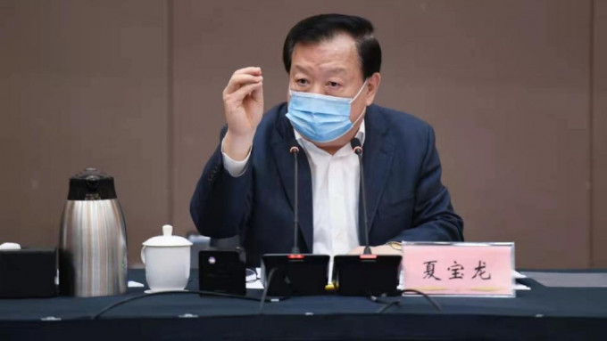 夏宝龙在深圳主持召开支援香港抗疫工作第二次协调会。中通社图片