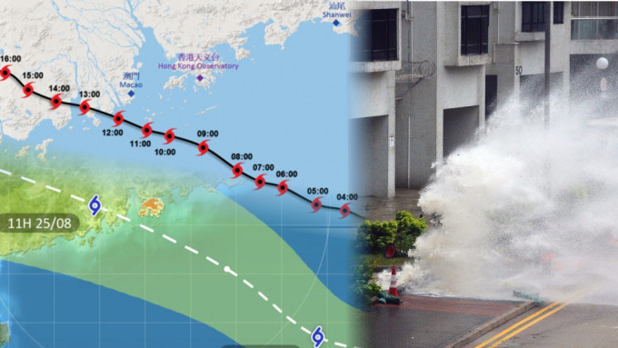 5年前今日正正是超强台风「天鸽」吹袭，令香港天文台需要发出10号飓风信号。资料图片