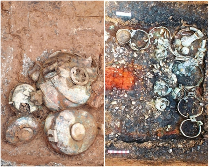 山西考古研究所在南秦村发现2座春秋贵族墓葬，出土文物达200件套。(网上图片)