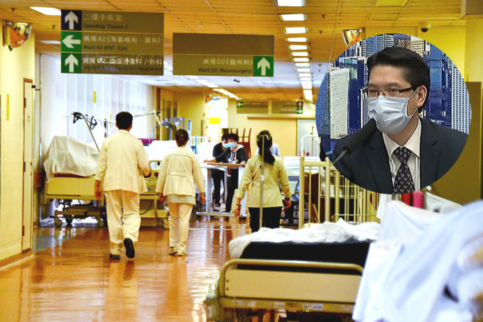刘家献指屯门医院内科病房一名65岁女病人初步确诊。资料图片