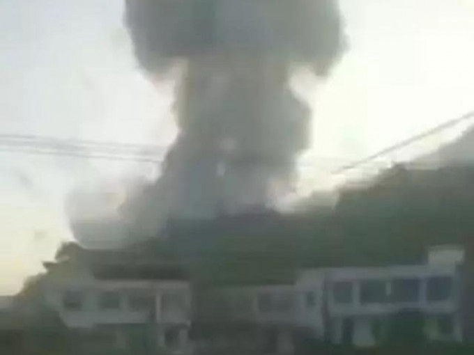 湖南瀏陽煙花材料廠再爆炸造成1死1傷。微博圖
