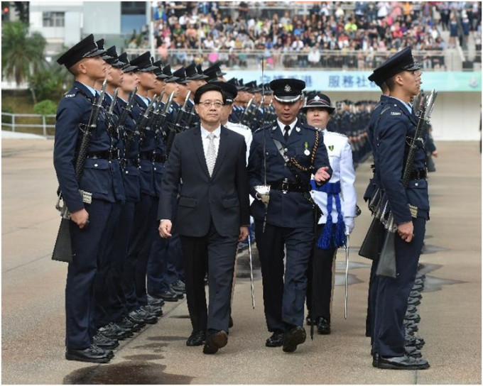 李家超指未有具體情報顯示香港可能成為恐襲目標。圖：政府新聞處