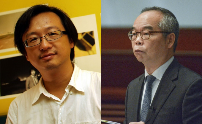 劉江華(右)拒絕評論張鐵志(左)被拒入境事件。資料圖片
