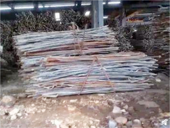 广东揭阳拘27人，检约5600吨问题钢材。网图