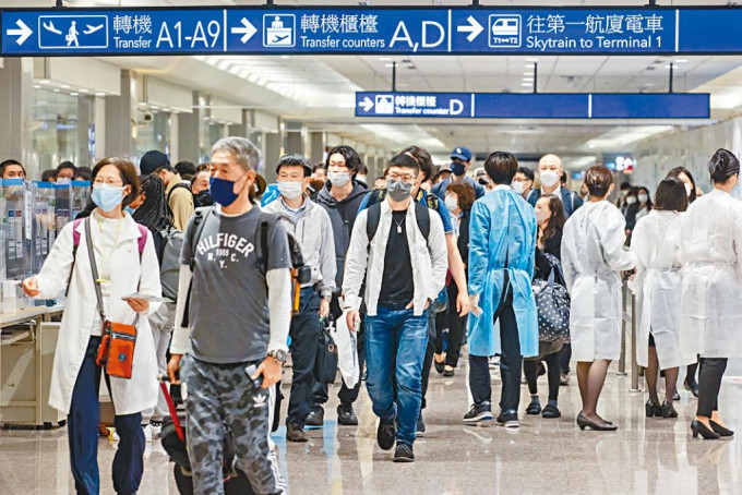 台灣持續放寬檢疫，入境人數增加。