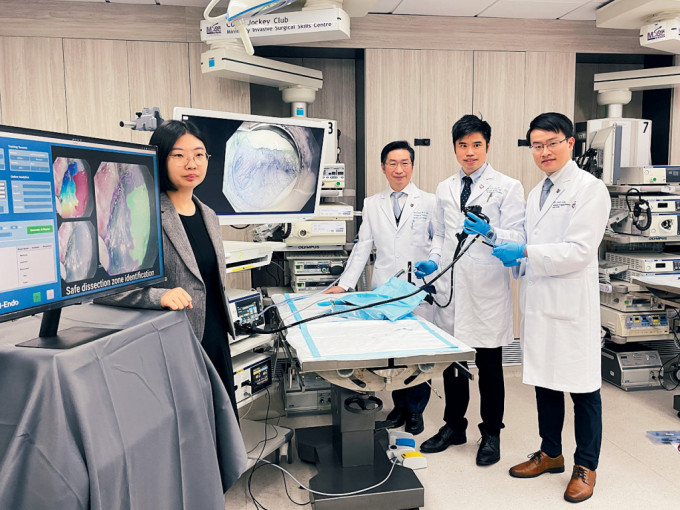中大團隊最新兩項研究發現，AI可協助培訓中醫生提升內窺鏡檢查準繩度及完成高難度手術。