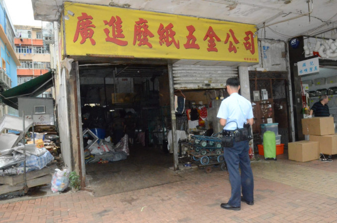 荃湾回收铺本月第2次遭爆窃。