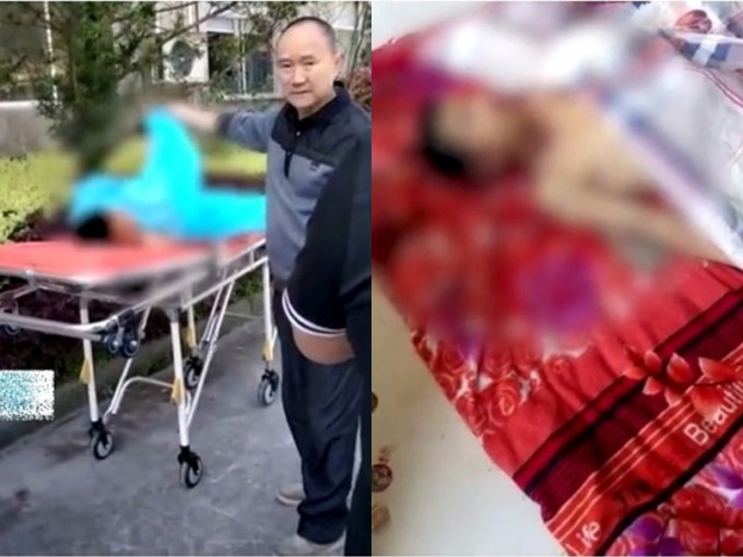 湖南一名男子杀死两名儿子刺伤太太。网上图片