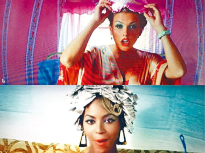 Taylor的新MV被指抄袭Beyonce 2011年的歌曲《Party》MV。网图