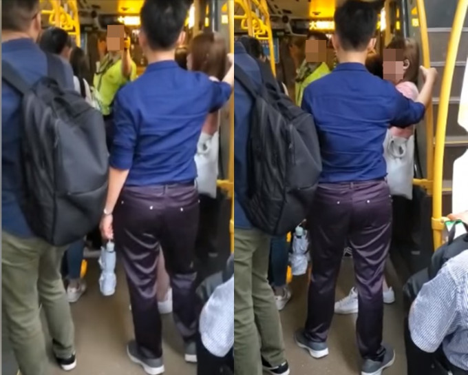 女子與車長展開罵戰。FB專頁「巴士台 HK Bus Channel」影片截圖