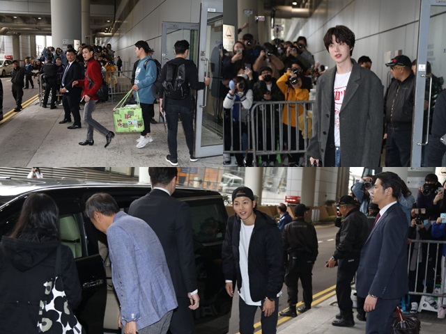 一众韩星今早来到香港作准备。