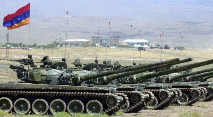 亞美尼亞陸軍坦克車隊。網上圖片