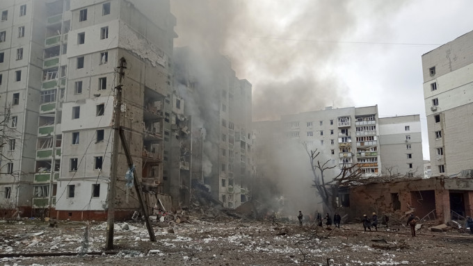 乌克兰近日多个城市遭受俄罗斯的空袭。美联社图片