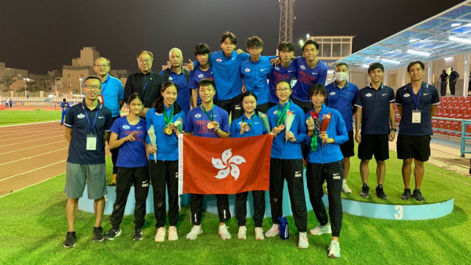 香港队在亚少赛事夺得1金1银6铜。 香港田径总会图片