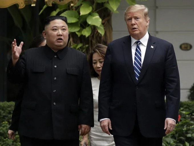 特朗普延长对北韩制裁一年。AP资料图片