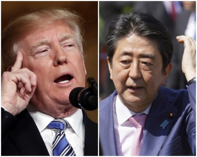 特朗普與安倍晉三關係密切，日本不獲鋼鋁徵稅豁免，讓人意外。AP