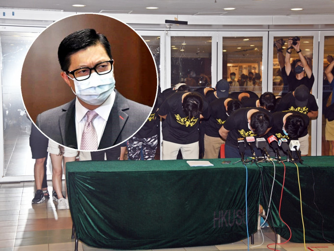 鄧炳強稱會調查港大學生會評議會事件是否有違國安法。