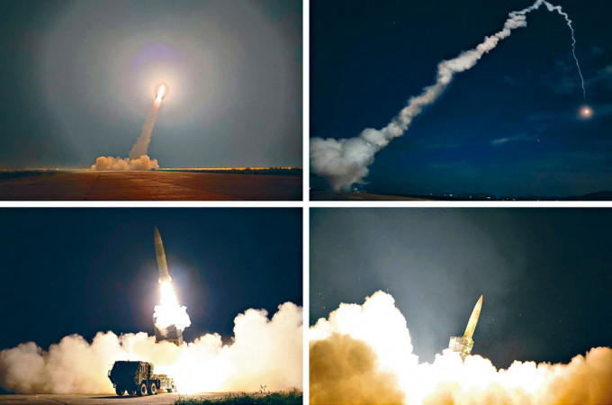 北韓部隊周三從平壤國際機場發射兩枚戰術彈道導彈。