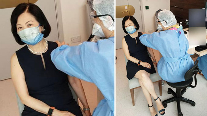 叶刘淑仪昨日接种第4针新冠疫苗。叶刘淑仪fb图片