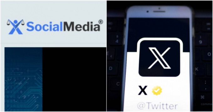 X Social Media（左）控告馬斯克旗下的X平台侵權。網上圖片