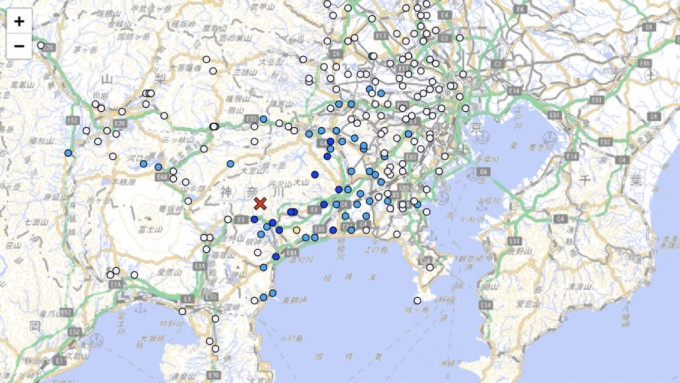神奈川縣西部4.4級地震。 日本氣象廳