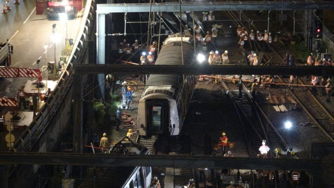 红磡站列车出轨事故。资料图片