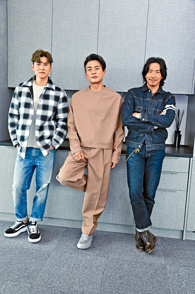 （左起）陳家樂、黃宗澤及張繼聰在片中飾演好兄弟，上演段段恩怨情仇。