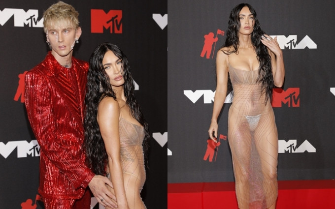 美瑾霍絲穿着超性感透視晚裝出席頒獎禮，艷壓紅地氈。