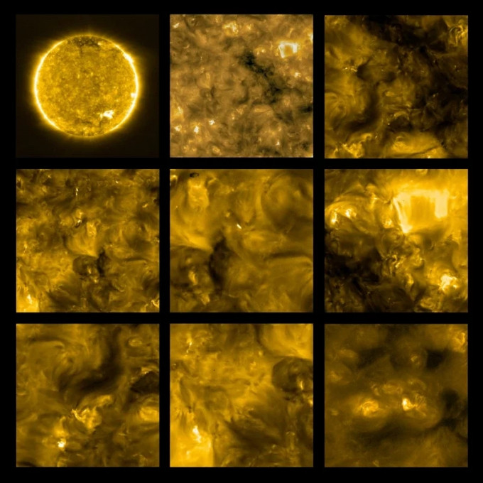 欧洲太空总署公开史上最接近太阳影像。