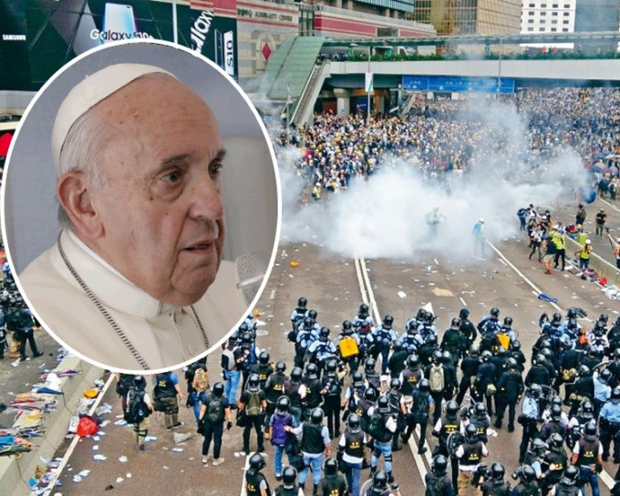 教宗𠷘吁香港以对话创造和平。AP