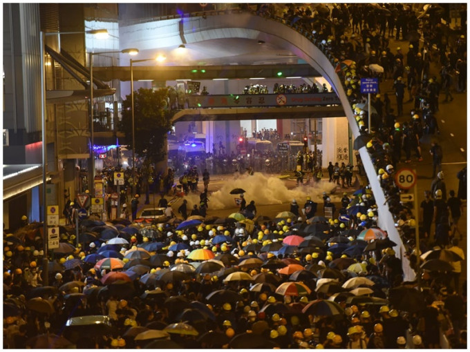 上環昨晚爆發警民衝突。資料圖片