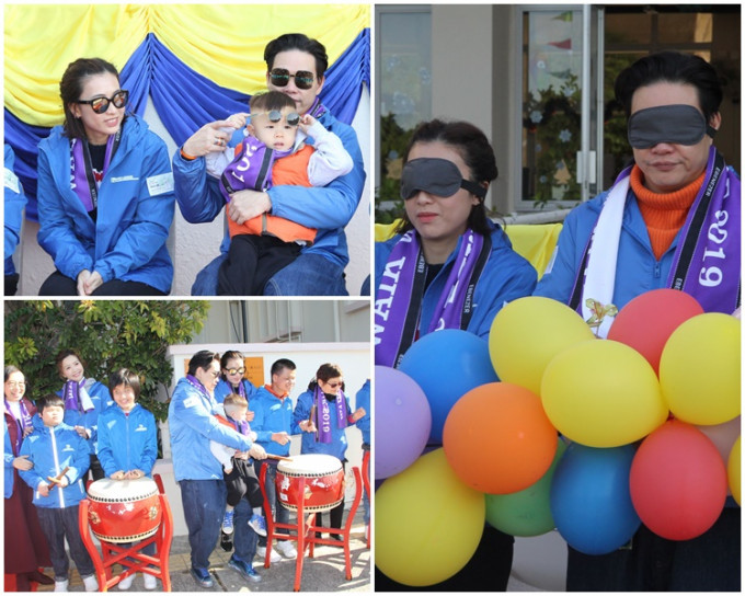 苏永康、吴若希、刘銮雄太太甘比晨早去体验视障人士生活，好有爱心。