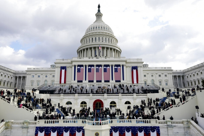 候任总统拜登会在当地时间中午宣誓就职。AP图片