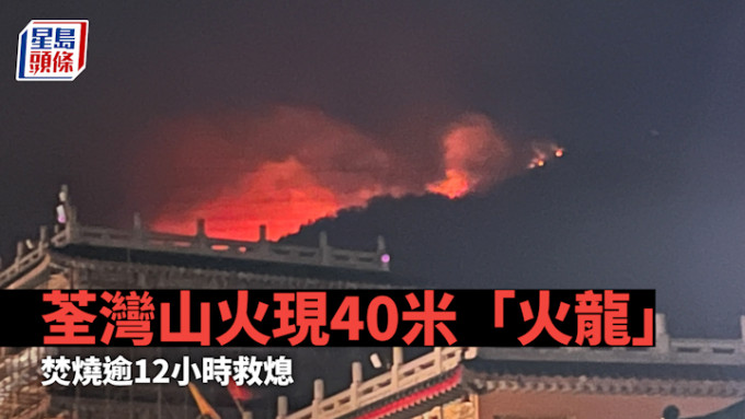 山火｜荃湾山火现40米「火龙」  焚烧逾12小时救熄