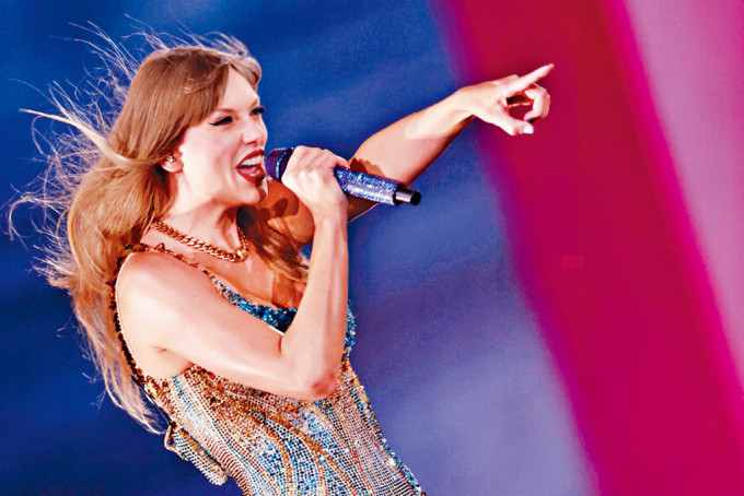 Taylor Swift去年8月在加州開演唱會。