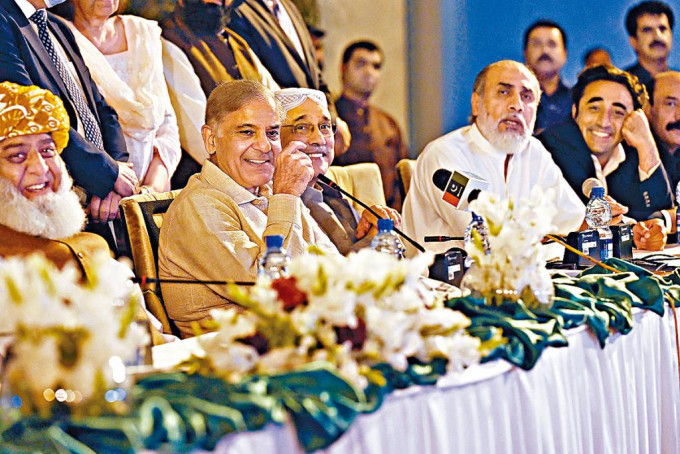 巴基斯坦穆斯林聯盟主席夏巴茲，上月在伊斯蘭堡出席記者會。
