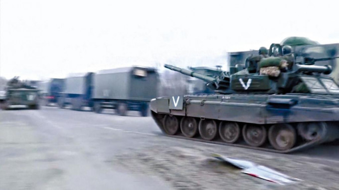 俄軍部隊進入基輔地區。