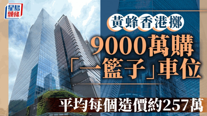 黄蜂香港掷9000万购「一篮子」车位。