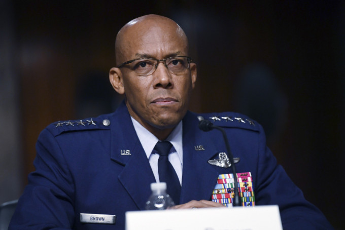 布朗成美国首名非裔空军参谋长。AP