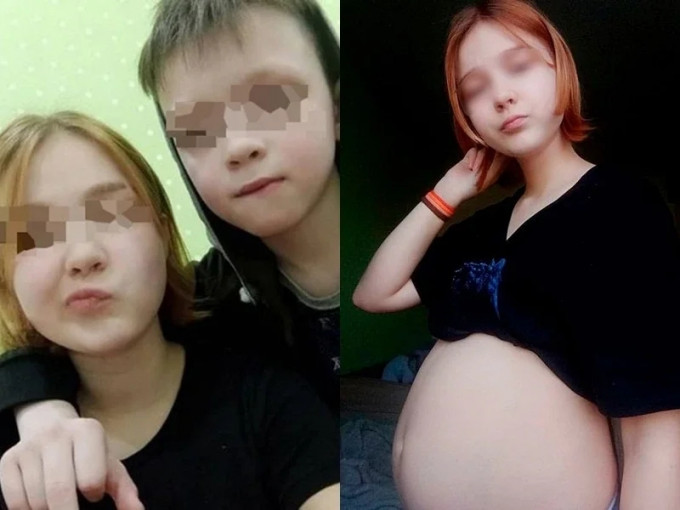 俄羅斯13歲懷孕少女爆出真相，在校內被人性侵後懷孕，胎兒非10歲男友的。(網圖)