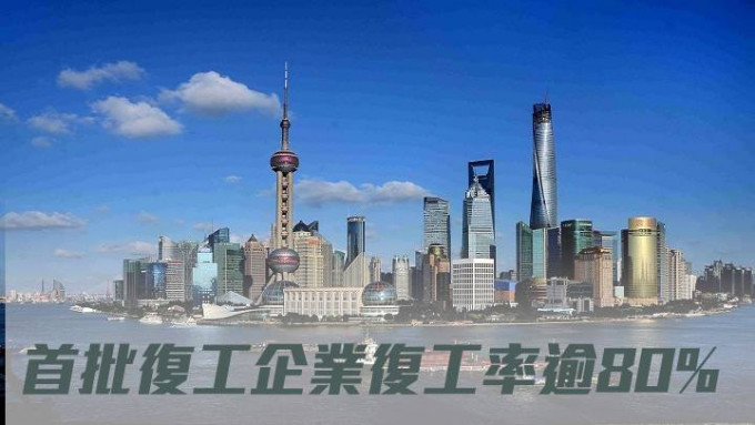 上海首批復工企業復工率逾80%