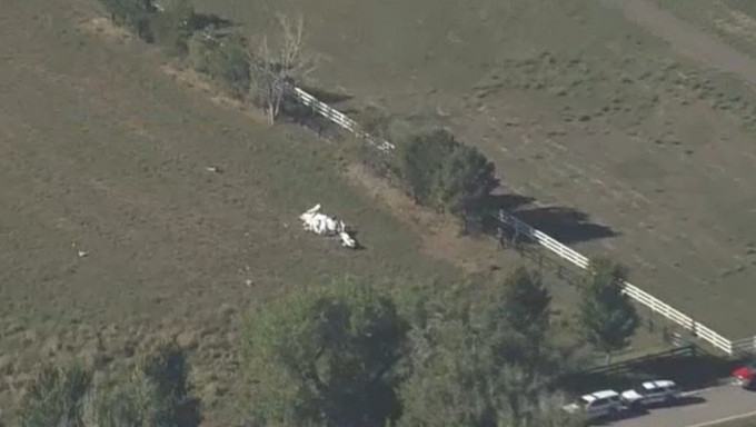科羅拉多州兩架小型飛機相撞後墜毀。網圖
